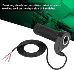 img 1 attached to 🏍️ Universal Twist Throttle Grip for Motorcycle & Electric Scooter - Qiilu Accelerator with 3 Cables, Ideal Replacement for Enhanced Speed Control