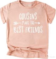 cute cousins make the best friend t-shirt for baby and toddler girls - fun family matching outfits логотип