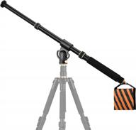 soonpho ql-02 heavy duty extension boom arm bar, 1.5ft to 3.4ft adjustable aluminum alloy crossbar holding arm with sand bag for photography light stand tripod,softbox,studio strobe logo