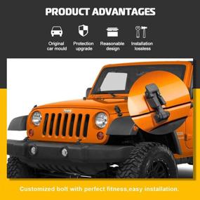 img 3 attached to 🚙 Rubber Hood Catches Set for 1997-2006 Jeep Wrangler TJ - Replaces #55176636AD, 68038118AA, 42422 - Right and Left Side Jeep Hood Catch