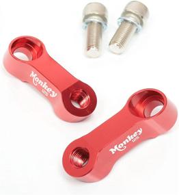 img 1 attached to MC MOTOPARTS CNC Mirror Risers Extender for MONKEY125 (Red) [Compatible with 2018-2021 Models]