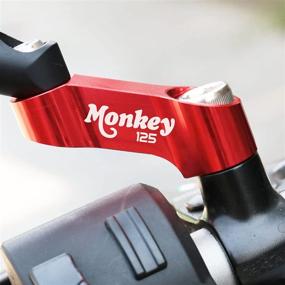 img 3 attached to MC MOTOPARTS CNC Mirror Risers Extender for MONKEY125 (Red) [Compatible with 2018-2021 Models]