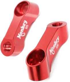 img 2 attached to MC MOTOPARTS CNC Mirror Risers Extender for MONKEY125 (Red) [Compatible with 2018-2021 Models]