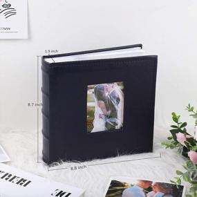 img 1 attached to Preserve Your Precious Memories With RECUTMS Premium Leather Photo Album - Holds 200 Pockets Of Family, Wedding, And Travel Adventures (Blue, 4X6 Size)