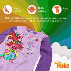 img 2 attached to Cozy Up With DreamWorks Trolls Snug Fit Cotton Pajamas For Girls