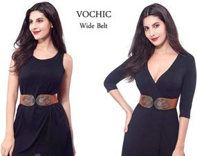 img 3 attached to VOCHIC Vintage Interlock Elastic Stretchy Women's Accessories ~ Belts