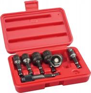 kaifnt k452 magnetic power nut driver bit set with socket adapter and extension, quick-change 1/4-inch hex shank, metric, 7-piece logo