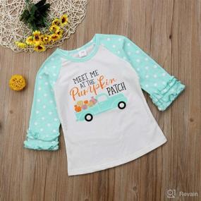 img 1 attached to Toddler Halloween Sleeve T Shirt Pumpkin Apparel & Accessories Baby Girls and Clothing