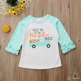 img 3 attached to Toddler Halloween Sleeve T Shirt Pumpkin Apparel & Accessories Baby Girls and Clothing