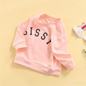 img 2 attached to 👶 Sissy Letter Print Baby Boy Girl Crewneck Sweatshirt Kids Infant Pullover Tops for Fall Outfits