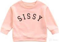 👶 sissy letter print baby boy girl crewneck sweatshirt kids infant pullover tops for fall outfits logo