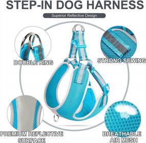 img 2 attached to Fida XS Dog Harness - Reflective Soft Air Mesh Vest, Adjustable For Small Dogs (XS, River Blue)