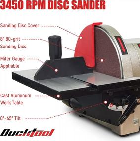 img 1 attached to Bucktool BD4801: Power Your Projects With A Bench Belt And Disc Sander