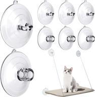 🐱 8-piece cat window perch suction cups - replacement suction cups for kitty window hammocks, pet beds, and seats - 2 styles available - premium pet supplies logo