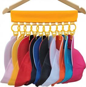 img 4 attached to Keep Your Caps In Order With Trubetter'S Hat Organizer Hangers - 10 Large Clips For Standard Size Hangers (Yellow)