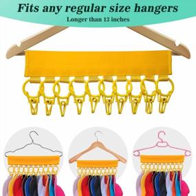 img 2 attached to Keep Your Caps In Order With Trubetter'S Hat Organizer Hangers - 10 Large Clips For Standard Size Hangers (Yellow)