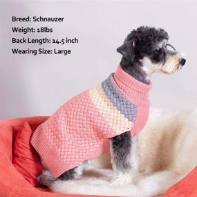 img 1 attached to 🐶 Pink Turtleneck Knitwear Pet Sweater for Small Dogs by KYEESE - Ideal for Fashion-Savvy Canine Girls