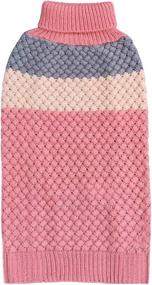 img 4 attached to 🐶 Pink Turtleneck Knitwear Pet Sweater for Small Dogs by KYEESE - Ideal for Fashion-Savvy Canine Girls