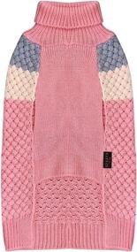 img 3 attached to 🐶 Pink Turtleneck Knitwear Pet Sweater for Small Dogs by KYEESE - Ideal for Fashion-Savvy Canine Girls