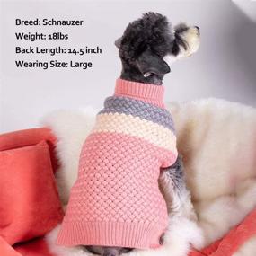 img 2 attached to 🐶 Pink Turtleneck Knitwear Pet Sweater for Small Dogs by KYEESE - Ideal for Fashion-Savvy Canine Girls