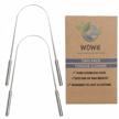 stainless steel tongue scraper cleaner - eco-friendly metal - eliminate bad breath and halitosis - 2 pack (wowe lifestyle) logo
