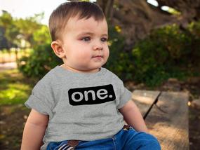 img 1 attached to 🎂 Shop Stylish Charcoal Boys' First Birthday Outfit - Tops, Tees & Shirts - Perfect Gifts!