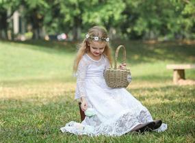 img 1 attached to 👗 Bow Dream Vintage Rustic Baptism Dresses for Girls - Exquisite Clothing