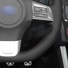 img 1 attached to MEWANT Suede Steering Wheel Cover For Subaru WRX (STI) 2015-2019 Levorg 2015-2019