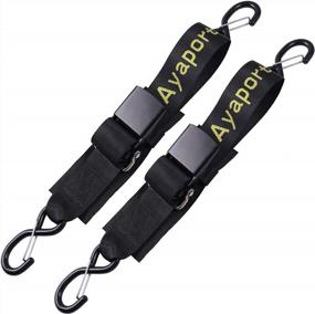 img 4 attached to Ayaport Heavy Duty Nylon Tie-Down Straps For Boats - 2 Pack Of 4Ft X 2In Transom Straps For Secure Trailer Fastening Of Kayaks, Canoes, Jet Skis, And More