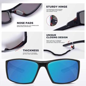 img 2 attached to RIVBOS RB831: The Ultimate Polarized Sports Sunglasses For Men With Unbreakable TR90 Frame