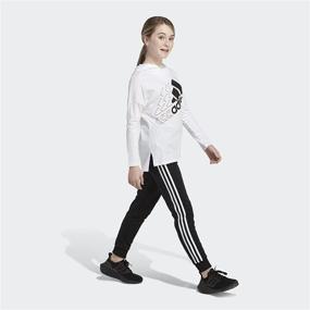 img 1 attached to 👚 Stylish and Comfy: Adidas Sleeve Hooded Heather Graphic Girls' Clothing at Active