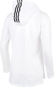 img 3 attached to 👚 Stylish and Comfy: Adidas Sleeve Hooded Heather Graphic Girls' Clothing at Active