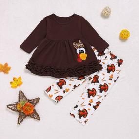 img 3 attached to Halloween Fun For Your Little Sister: Adorable Pumpkin Dress Set By Aslaylme For Baby Girls