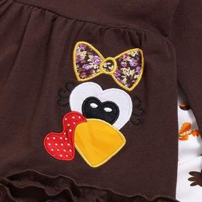 img 1 attached to Веселье на Хэллоуин для вашей младшей сестры: комплект очаровательного тыквенного платья для маленьких девочек от Aslaylme