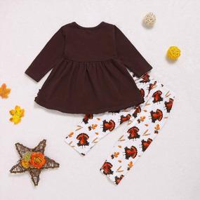 img 2 attached to Halloween Fun For Your Little Sister: Adorable Pumpkin Dress Set By Aslaylme For Baby Girls