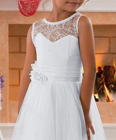 img 1 attached to Exquisite Embellished Sleeveless Wedding Dresses with Sleeves: Stunning Girls' Clothing at Dresses