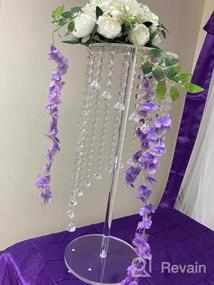 img 5 attached to Graceful Nuptio Flower Vases - 31.5 Inch Acrylic Stands For Wedding Centerpieces And Party Decorations