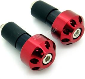 img 1 attached to 🏍️ Enhance Your Ride with [GT-Speed] Red CNC Motorcycle Bar Ends & Handlebar Grips: Compatible/Replacement 7/8" Plugs Cap