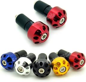 img 2 attached to 🏍️ Enhance Your Ride with [GT-Speed] Red CNC Motorcycle Bar Ends & Handlebar Grips: Compatible/Replacement 7/8" Plugs Cap