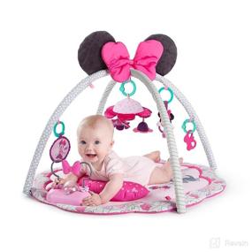 img 3 attached to 🌸 Discover the Magical Joy of Bright Starts Disney Baby Minnie Mouse Garden Fun Activity Gym Play Mat! Enchanting Melodies for Newborns+