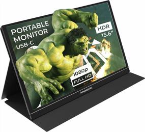 img 4 attached to Enhanced Productivity: HumanCentric Portable Monitor Consoles with Magnetic Built-In Speakers and IPS - Model 301-1023