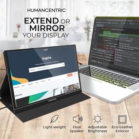 img 3 attached to Enhanced Productivity: HumanCentric Portable Monitor Consoles with Magnetic Built-In Speakers and IPS - Model 301-1023