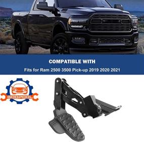 img 3 attached to 🔧 Dodge Ram 2500 3500 Rear Bed Step: Retractable Bumper Tailgate Step for 2019-2021 (Compatible with 82215842AH, 82215842AD, 82215842AE, 82215842AC)