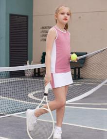 img 1 attached to Комплект платьев для тенниса и гольфа без рукавов для девочек - шорты, майка и шорты