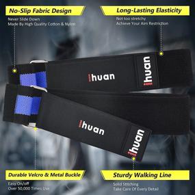 img 2 attached to Ihuan Women'S BFR Resistive Bands For Booty - Glute And Thigh Straps For Effective Workouts, Butt Lift Bands For Enhanced Results, Leg And Butt Occlusion Bands For Blood Flow Restriction.