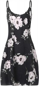 img 3 attached to Floral Spaghetti Strap Sundress For Women: Sleeveless V-Neck Mini Dress, Casual Summer Beach Style By STYLE DOME