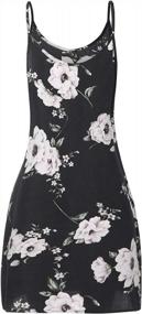 img 2 attached to Floral Spaghetti Strap Sundress For Women: Sleeveless V-Neck Mini Dress, Casual Summer Beach Style By STYLE DOME