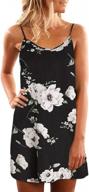 floral spaghetti strap sundress for women: sleeveless v-neck mini dress, casual summer beach style by style dome logo