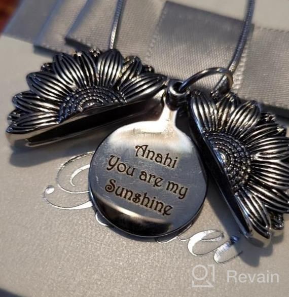 img 1 attached to Personalized Photo Locket Necklace: Engraved Text Heart W/ 2 Pictures - Vintage Memory Floating Lockets For Girls review by Holly Naragon