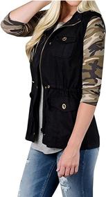 img 3 attached to SENSERISE Lightweight Sleeveless Military Drawstring Women's Clothing : Coats, Jackets & Vests